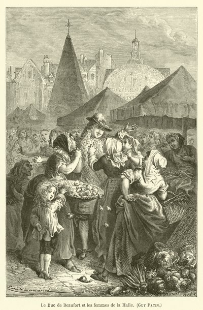 Der Herzog von Beaufort und die Frauen der Halle, Guy Patin von after Emile Antoine Bayard