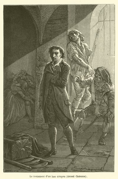 Das Testament eines guten Bürgers, Andre Chenier von after Emile Antoine Bayard