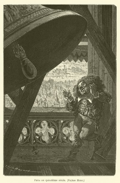 Paris im fünfzehnten Jahrhundert, Victor Hugo von after Emile Antoine Bayard