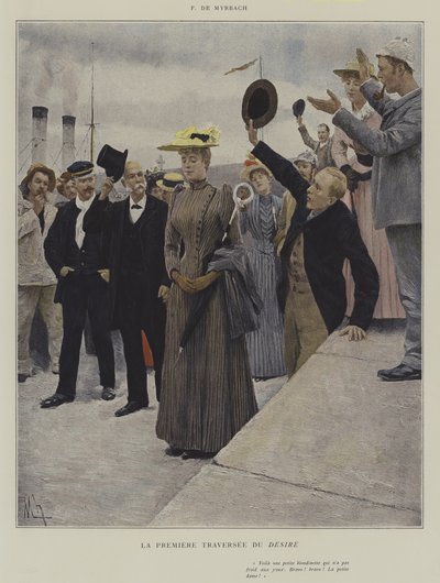 Die erste Überquerung des Verlangens von after Felicien baron de Myrbach Rheinfeld