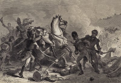 Schlacht von New Orleans, Tod von General Pakenham von after Felix Octavius Carr Darley