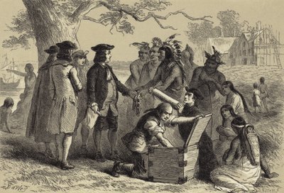 Penns Vertrag mit den Indianern von after Felix Octavius Carr Darley