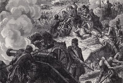 Die Schlacht von Bunker Hill von after Felix Octavius Carr Darley