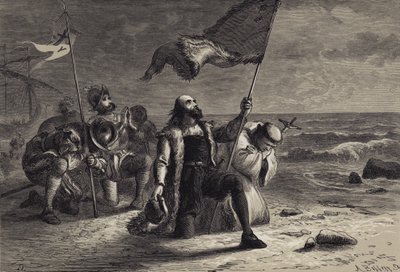 Die Landung von Kolumbus von after Felix Octavius Carr Darley
