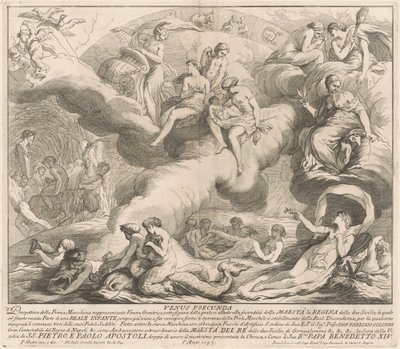 Die Prima Macchina für die Chinea von 1743: Venus Genetrix von after François Hutin Miguel de Sorellò