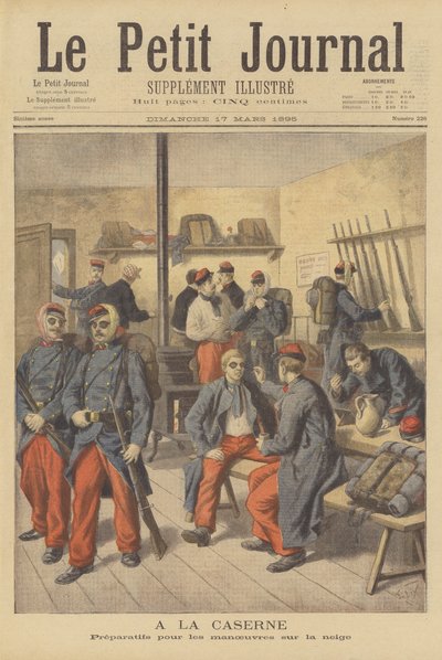 Französische Soldaten in ihrer Kaserne von after Frederic Theodore Lix