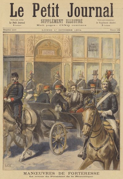 Präsident Casimir-Perier kehrt von der Beobachtung der Manöver der französischen Armee zurück von after Frederic Theodore Lix