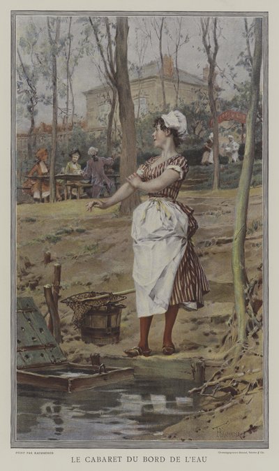 Das Wirtshaus am Wasser von after Frederik Hendrik Kaemmerer