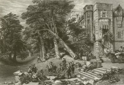 Zerstörung des Eigentums der Royalisten von after George Cattermole