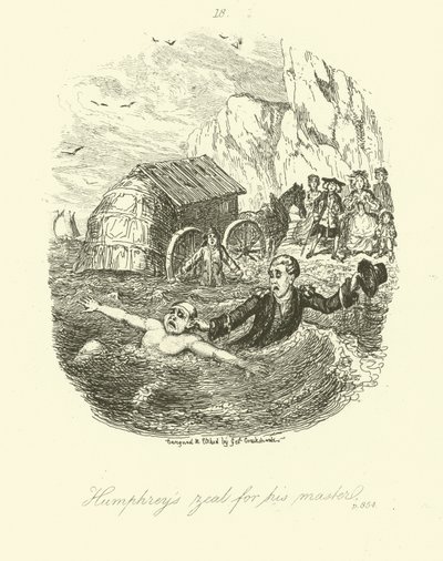 Illustration für Humphry Clinker von Tobias Smollett von after George Cruikshank