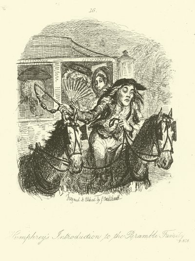 Illustration für Humphry Clinker von Tobias Smollett von after George Cruikshank