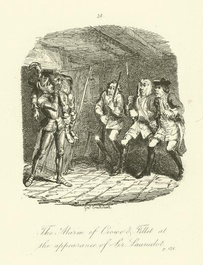 Illustration für Launcelot Greaves von Tobias Smollett von after George Cruikshank