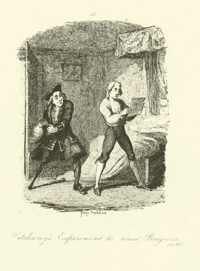 Illustration für Peregrine Pickle von Tobias Smollett von after George Cruikshank