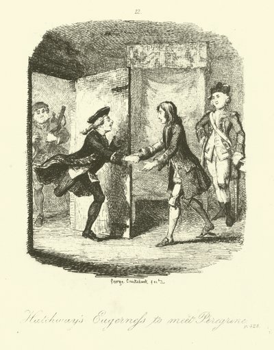 Illustration für Peregrine Pickle von Tobias Smollett von after George Cruikshank
