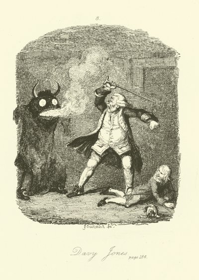 Illustration für Peregrine Pickle von Tobias Smollett von after George Cruikshank