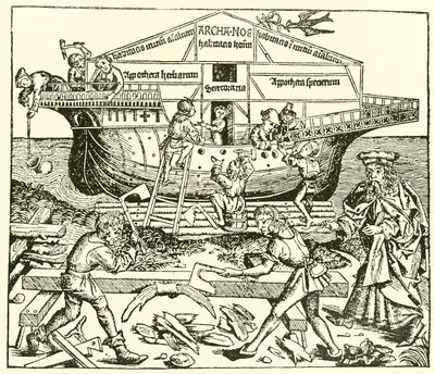 Der Bau der Arche unter der Aufsicht von Noah von after German School