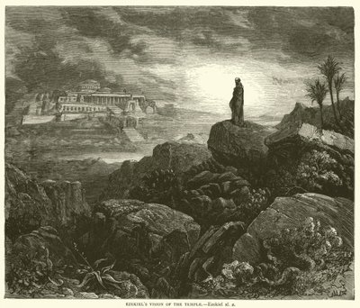 Ezechiels Vision des Tempels, Ezechiel, xl, 2 von Gustave after Dore