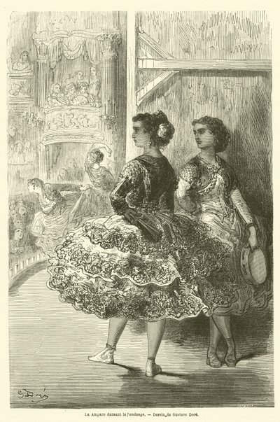 La Amparo tanzt den Fandango von Gustave after Dore
