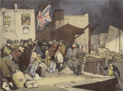Ein Hafen im Süden von after Henri Bonaventure Monnier