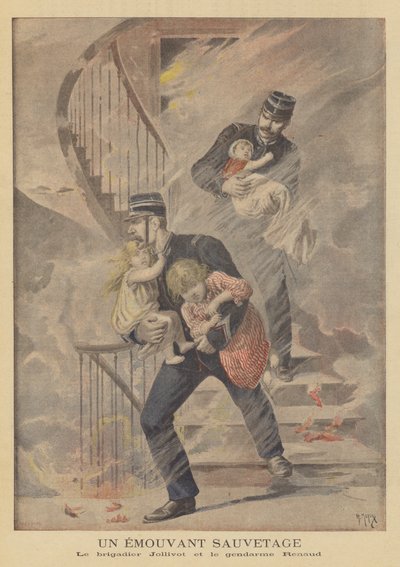 Eine rührende Rettung von after Henri Meyer
