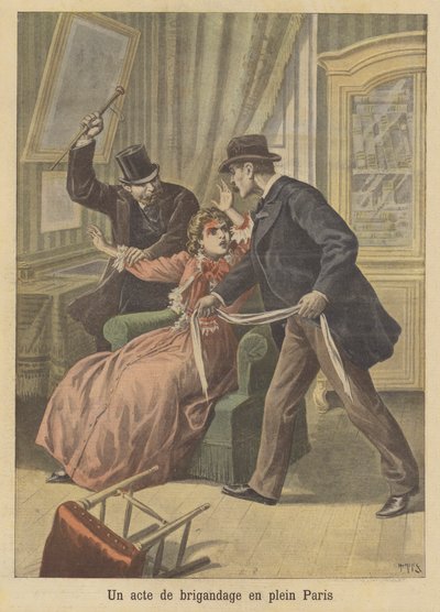 Ein Akt der Banditentätigkeit im Herzen von Paris von after Henri Meyer