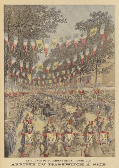 Ankunft des russischen Zarewitsch in Nizza von after Henri Meyer