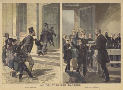 Zurück zur Schule - damals und heute von after Henri Meyer