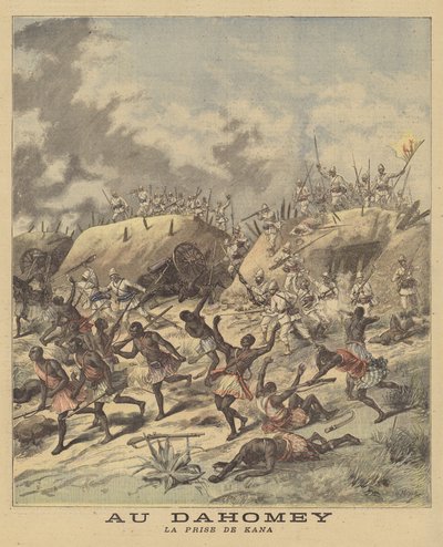 Eroberung von Cana durch die Franzosen, Dahomey von after Henri Meyer