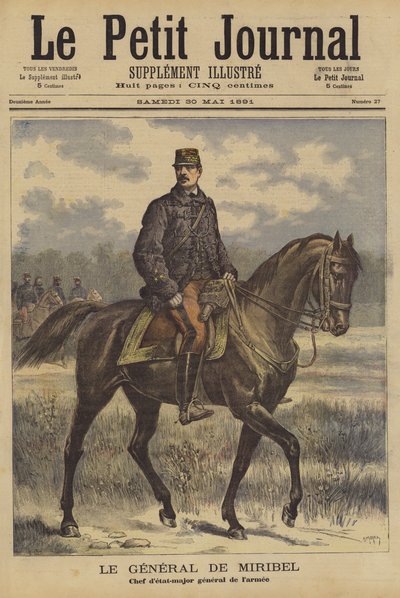 General de Miribel, Chef des französischen Generalstabs von after Henri Meyer