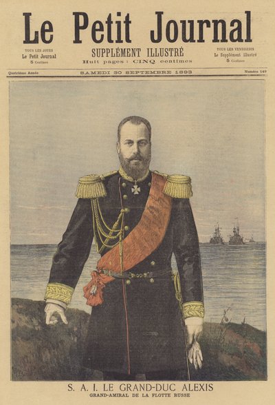 Großherzog Alexei, Großadmiral der russischen Flotte von after Henri Meyer