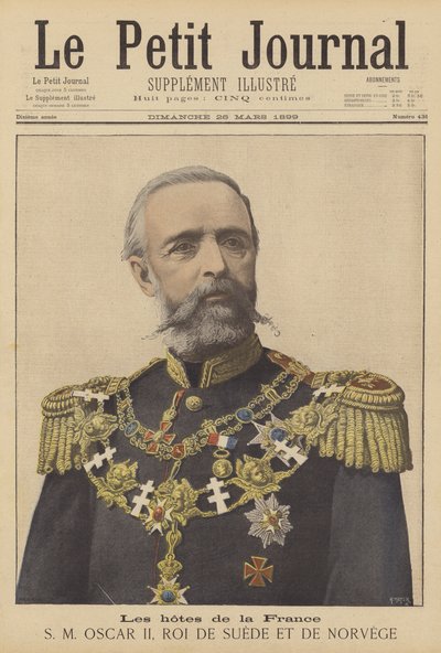 Gäste Frankreichs; Oscar II., König von Schweden und Norwegen von after Henri Meyer