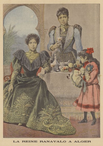 Königin Ranavalona III. von Madagaskar im Exil in Algier von after Henri Meyer