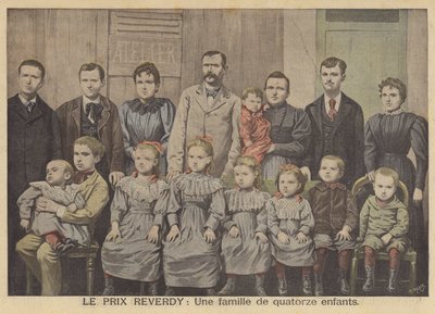 Empfänger des Reverdy-Preises. Die Familie Vandenbrouch und ihre vierzehn Kinder von after Henri Meyer
