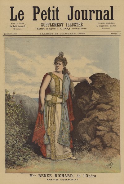 Renee Richard in Sapho an der Pariser Oper von after Henri Meyer
