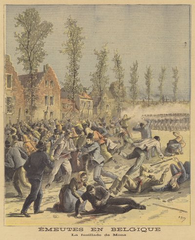 Unruhen in Belgien von after Henri Meyer