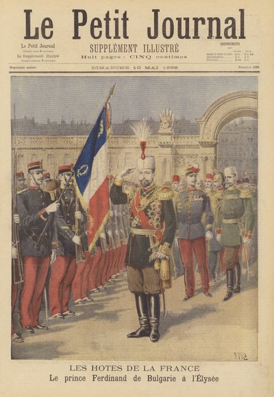 Königliche Besucher in Frankreich: Prinz Ferdinand von Bulgarien im Elysee-Palast von after Henri Meyer