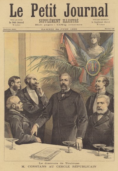 Rede von Jean Antoine Ernest Constans im Cercle Republicain in Toulouse von after Henri Meyer