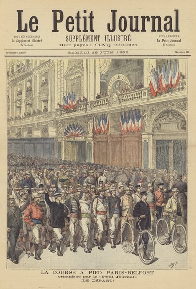 Start des Paris-Belfort-Laufs von after Henri Meyer