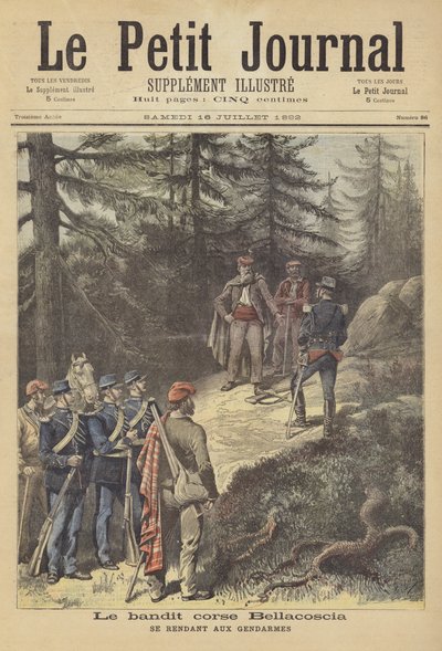 Der korsische Bandit Antoine Bellacoscia ergibt sich der Polizei von after Henri Meyer