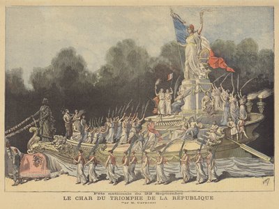 Der Triumph der Republik, Festwagen beim Nationalfest zur Hundertjahrfeier von after Henri Meyer