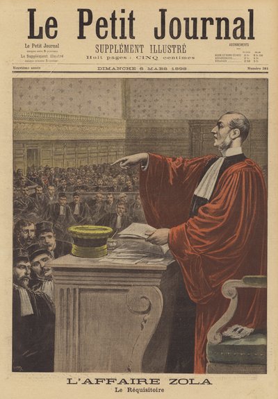 Der Verleumdungsprozess von Emile Zola von after Henri Meyer