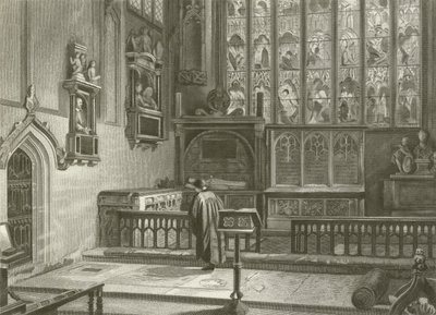 Shakespeares Grab, Stratford Church von Henry after Warren