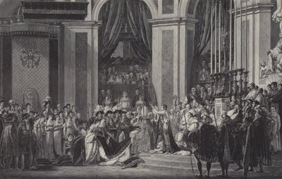 Die Krönung Napoleons zum Kaiser von Frankreich in Notre Dame de Paris, 1804 von after Jacques Louis David