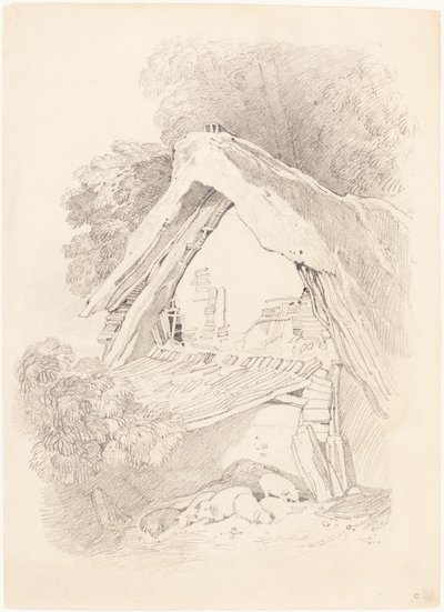 Hütte in Diss von after John Sell Cotman British 19th Century