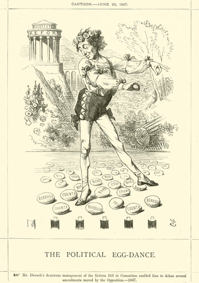 Der politische Eiertanz von after John Tenniel