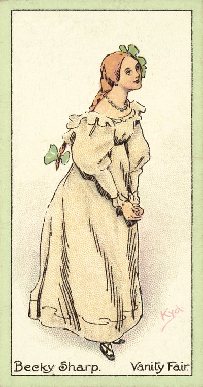 Becky Sharp, Jahrmarkt der Eitelkeiten (Chromolitho) von after Joseph Clayton Clarke