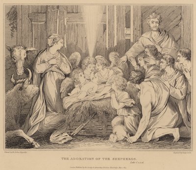 Die Anbetung der Hirten, Lukas von after Joshua Reynolds
