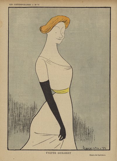 Yvette Guilbert, Illustration für Le Rire von after Leonetto Cappiello