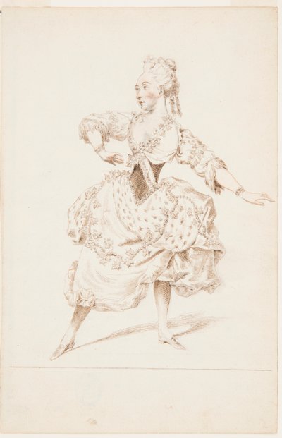 Eine Balletttänzerin, Mademoiselle Marie Allard von after Louis Carrogis, called Carmontelle