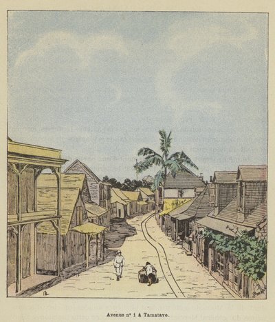 Avenue Nr. 1 in Tamatave von after Louis Charles Bombled